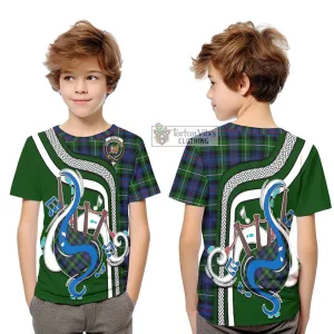 Baillie Tartan Kid T-Shirt with Epic Bagpipe Style