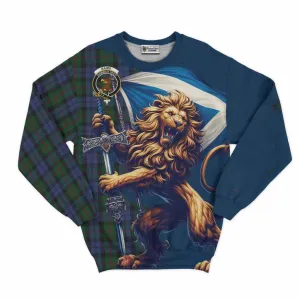 Baird Tartan Family Crest Sweatshirt with Scottish Majestic Lion