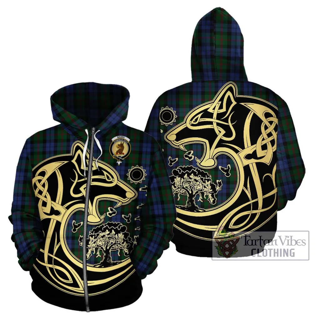 Baird Tartan Hoodie with Family Crest Celtic Wolf Style