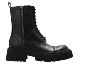 Balenciaga Tractor Zip Up Combat Boot Black (Women'S)