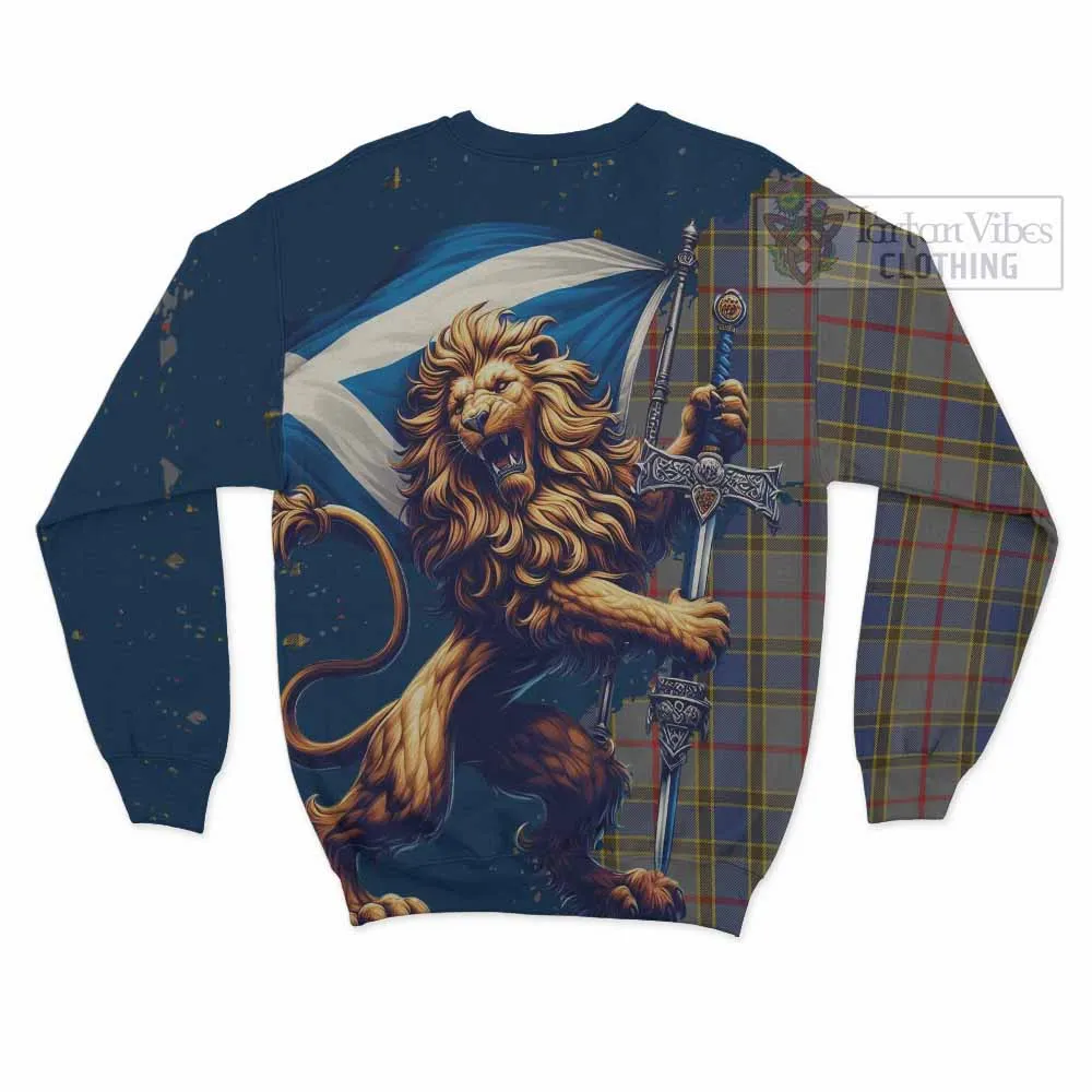 Balfour Tartan Family Crest Sweatshirt with Scottish Majestic Lion