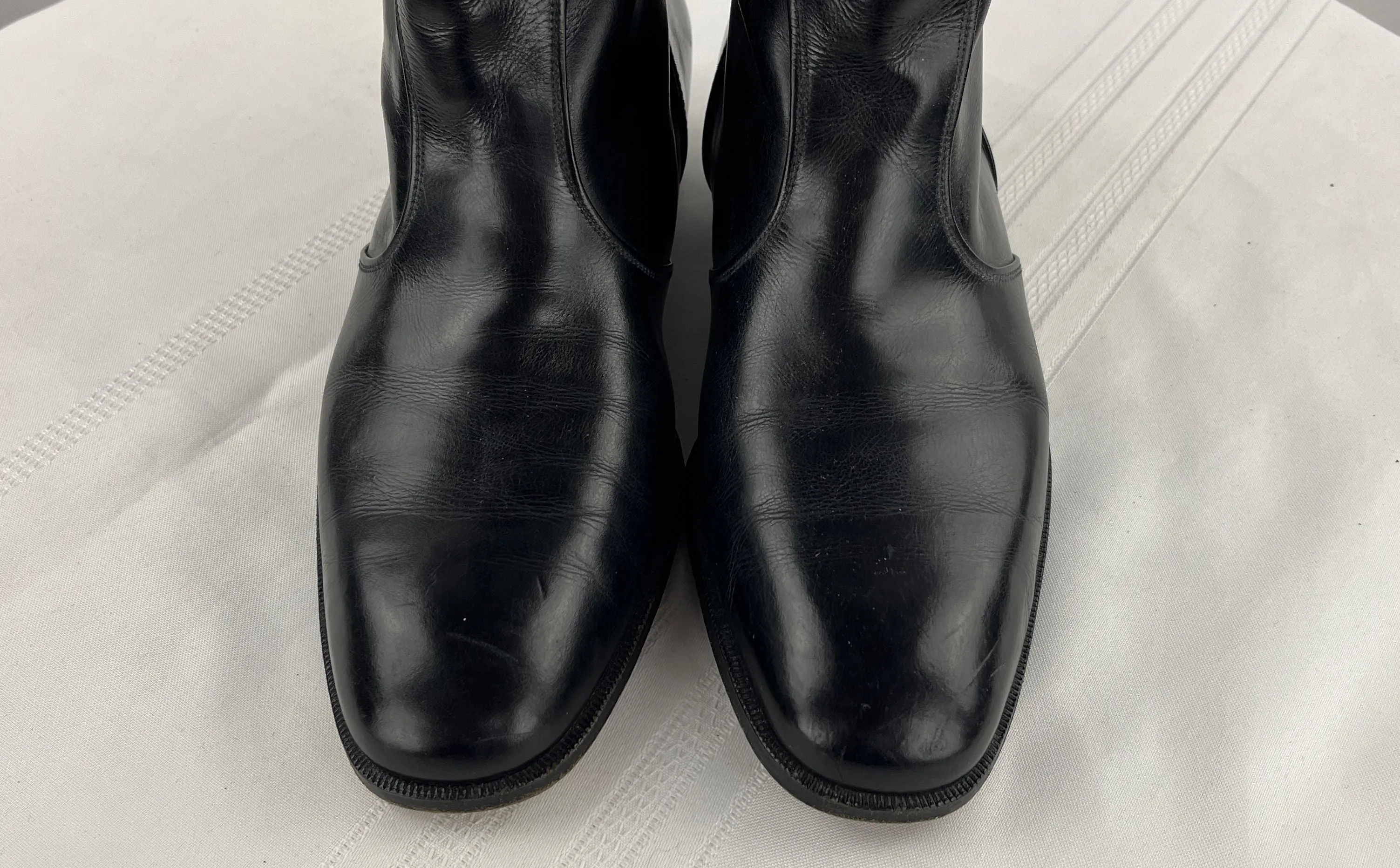 Bally Women's Black Italian Leather Pull On Boots Size 8M