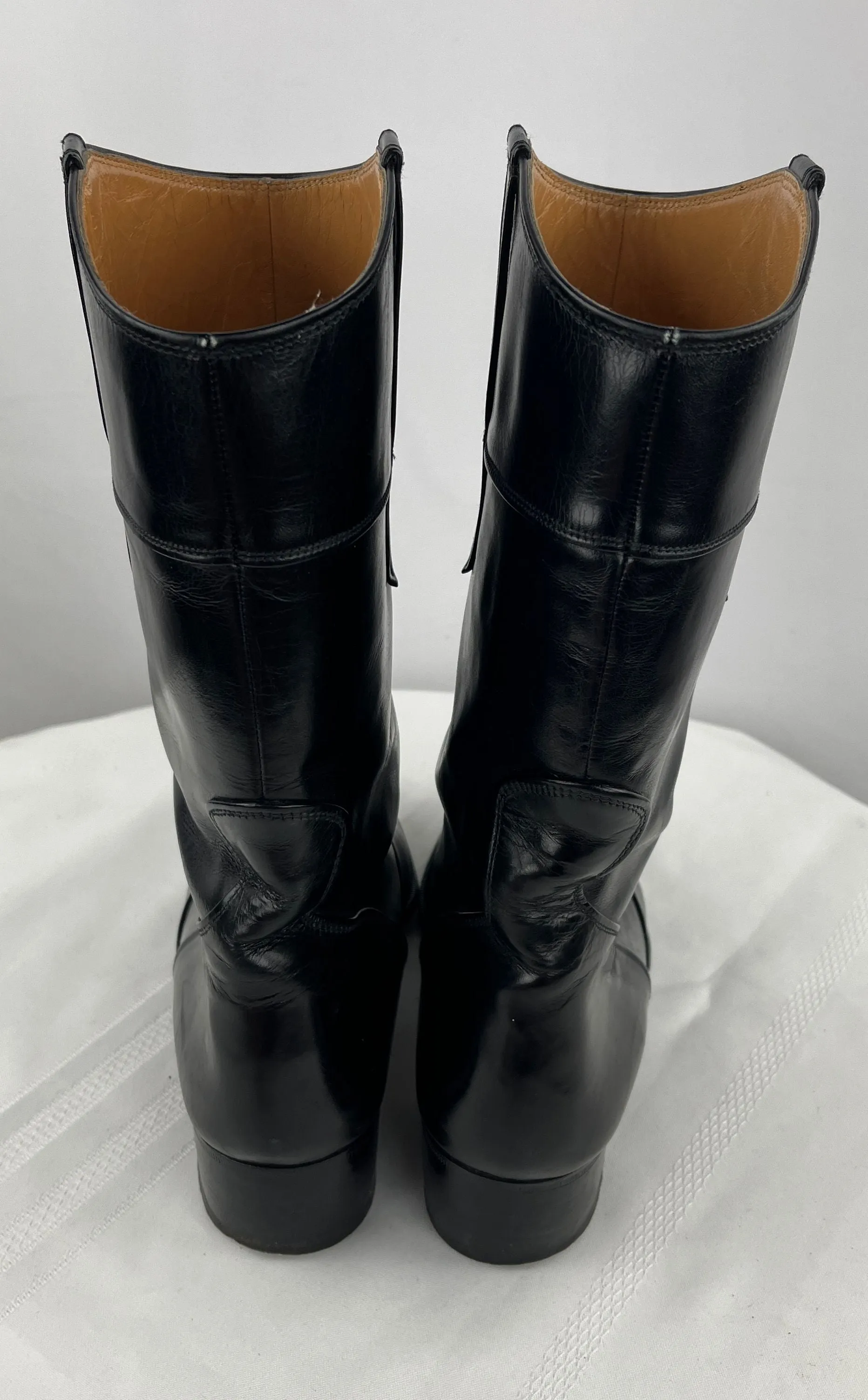 Bally Women's Black Italian Leather Pull On Boots Size 8M