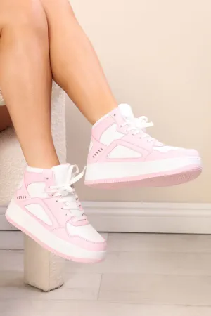 Banking On Me High Cut Sneakers - Pink/combo