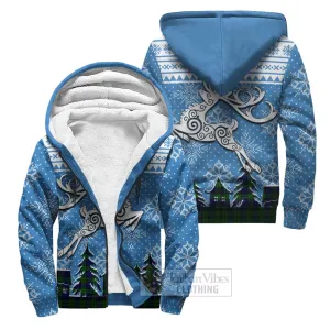 Bannatyne Clan Christmas Sherpa Hoodie Celtic Reindeer Style