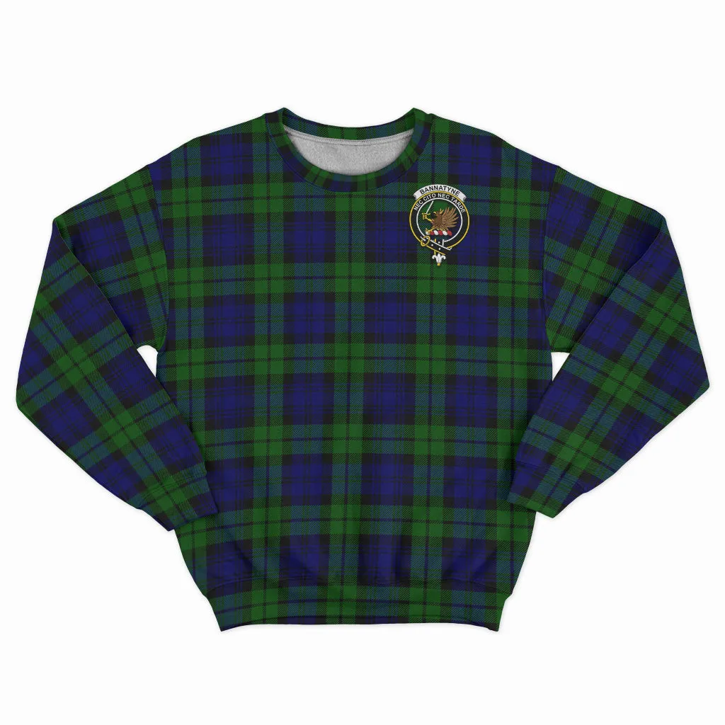 Bannatyne Tartan Sweatshirt with Family Crest