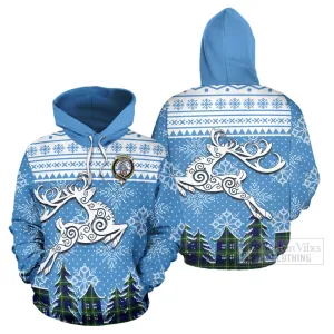 Bannerman Clan Christmas Hoodie Celtic Reindeer Style