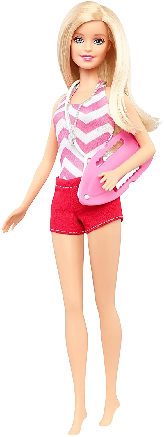 Barbie Doll Career Assortment: Barbie Nurse, Life Guard, Barbie Skate (1Pcs)