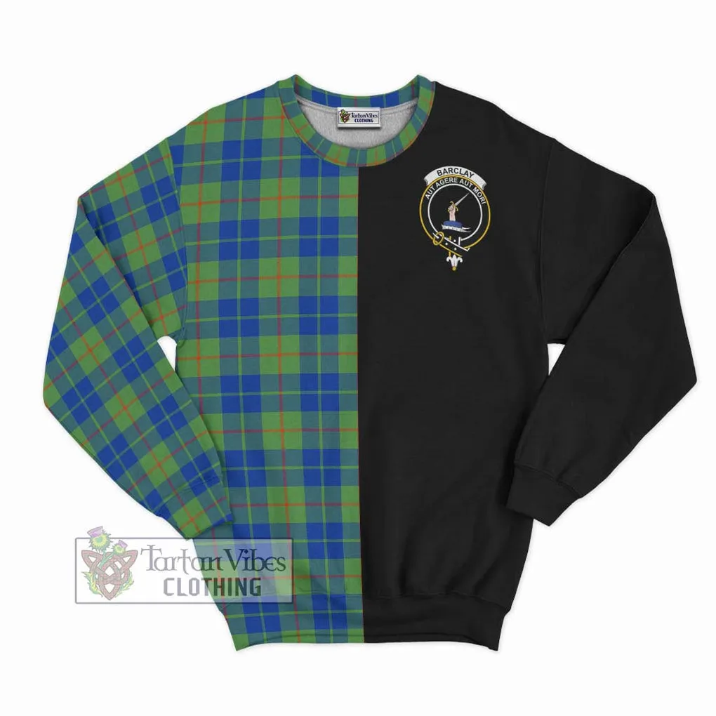 Barclay Hunting Ancient Tartan Sweatshirt with Family Crest and Half Of Me Style