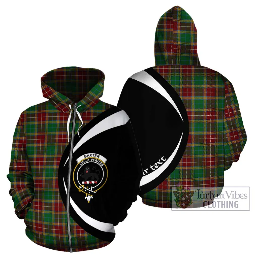 Baxter Tartan Hoodie with Family Crest Circle Style