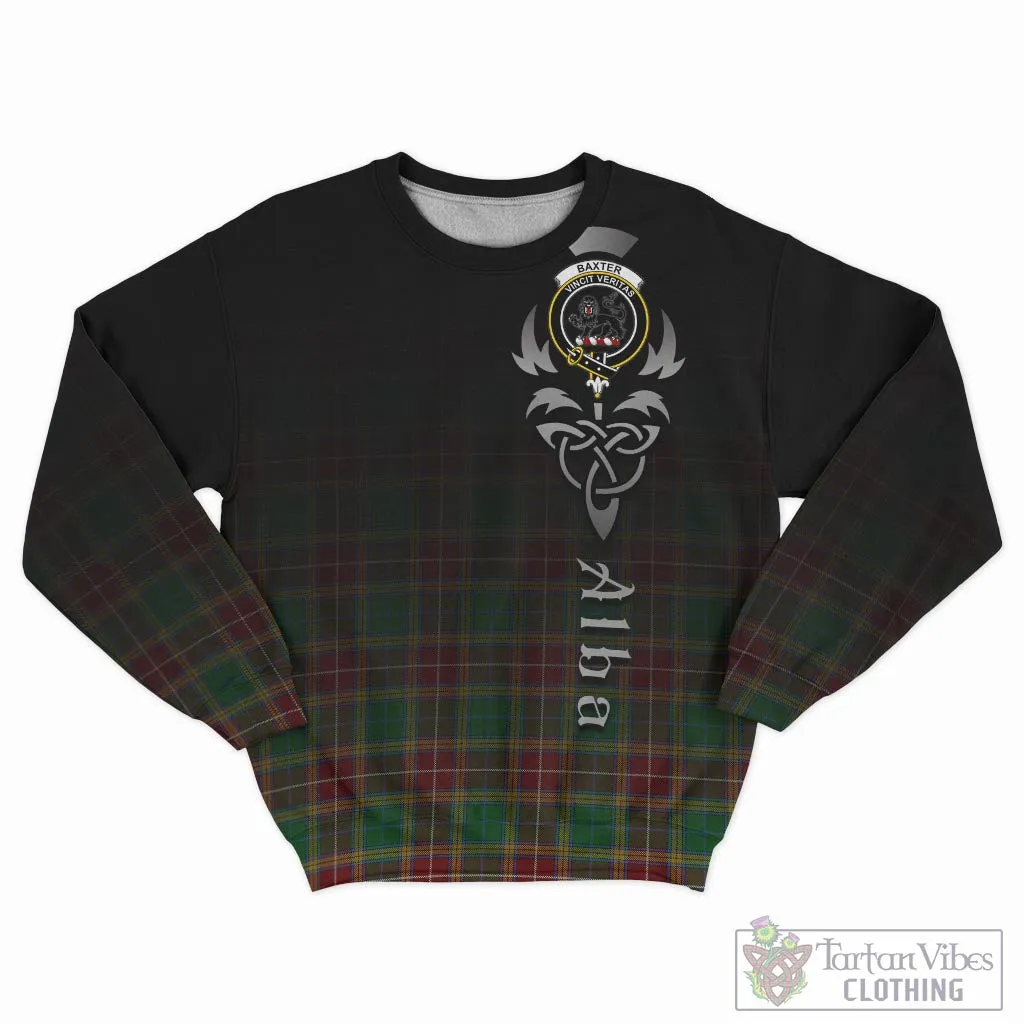 Baxter Tartan Sweatshirt Featuring Alba Gu Brath Family Crest Celtic Inspired