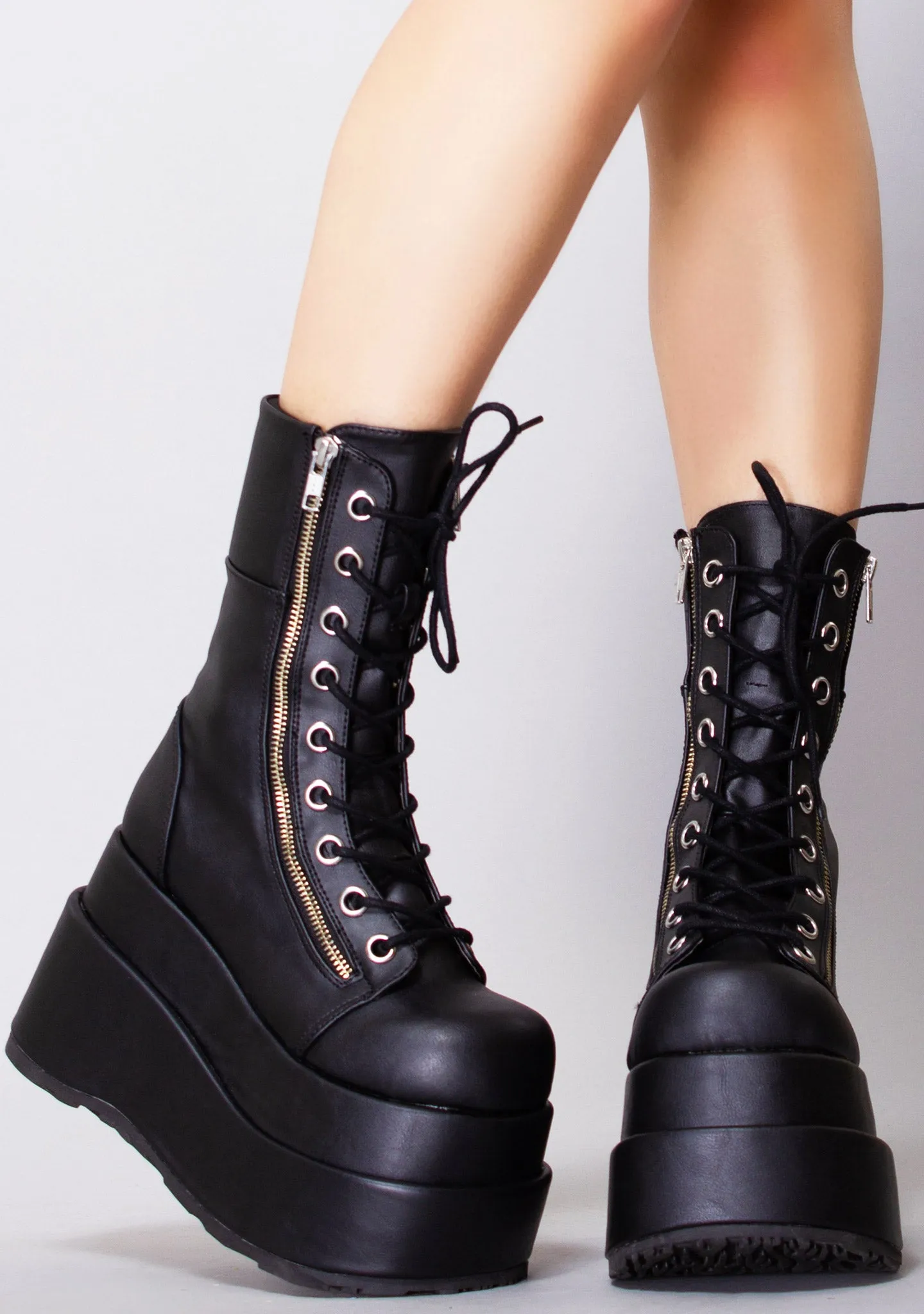 BEAR 265 Twisted Mind Black Platform Boots