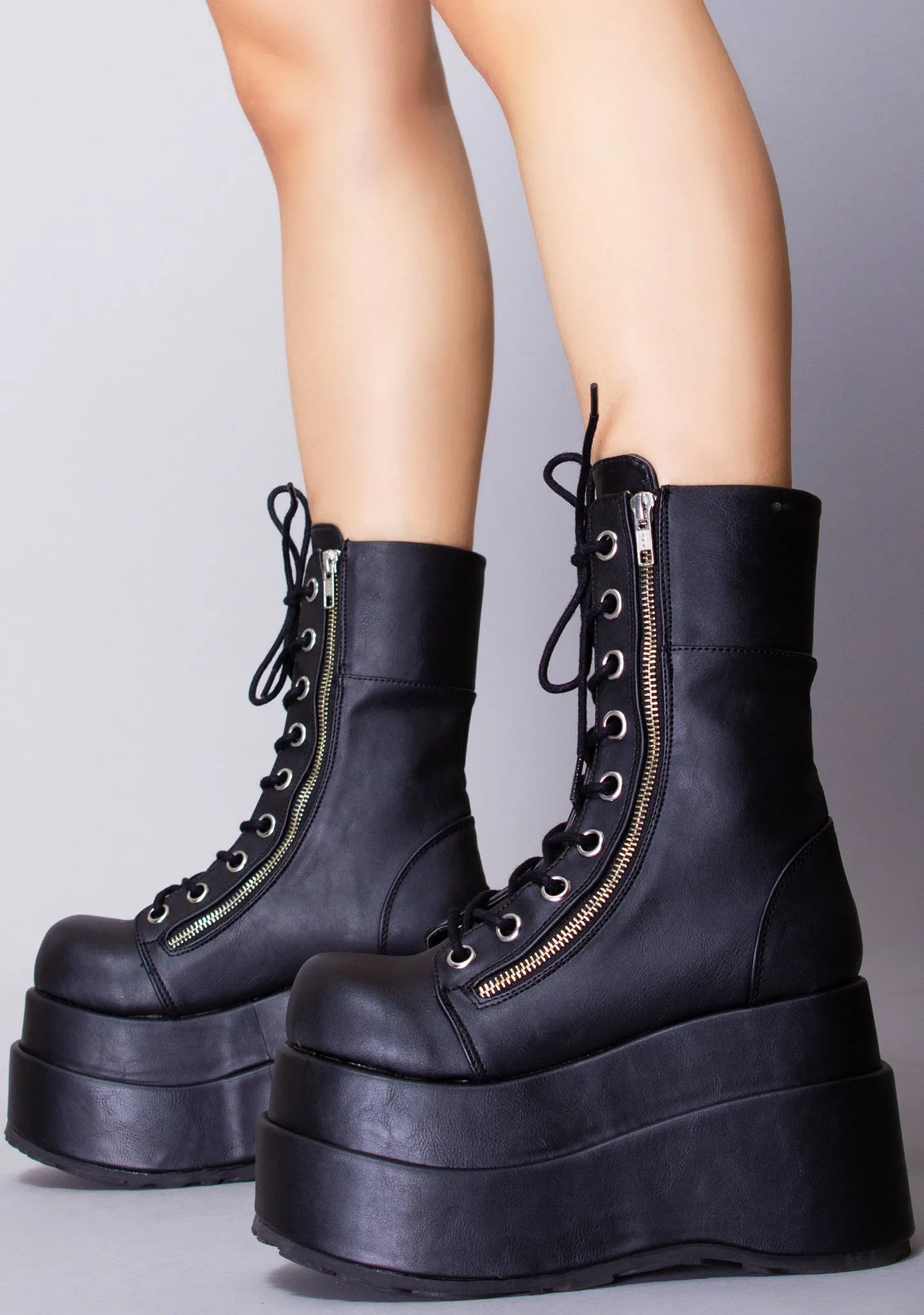 BEAR 265 Twisted Mind Black Platform Boots