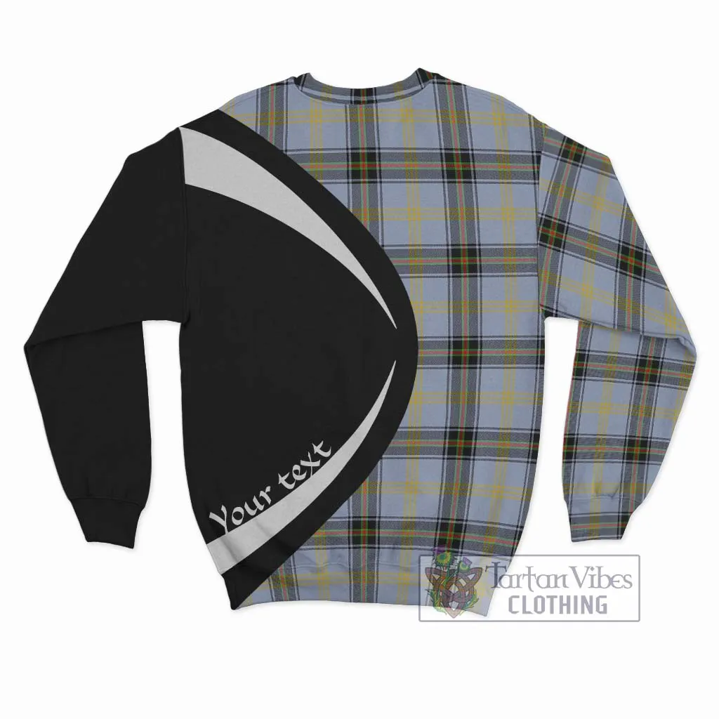 Bell Tartan Sweatshirt with Family Crest Circle Style