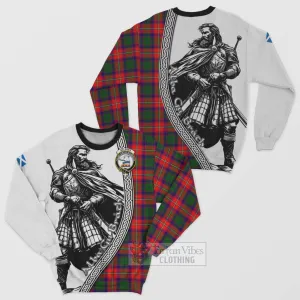 Belshes (Belsches) Tartan Clan Crest Sweatshirt with Highlander Warrior Celtic Style