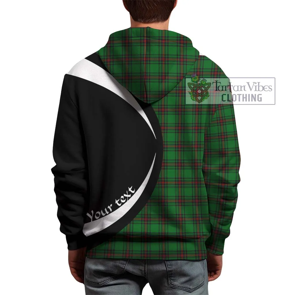 Beveridge Tartan Hoodie with Family Crest Circle Style