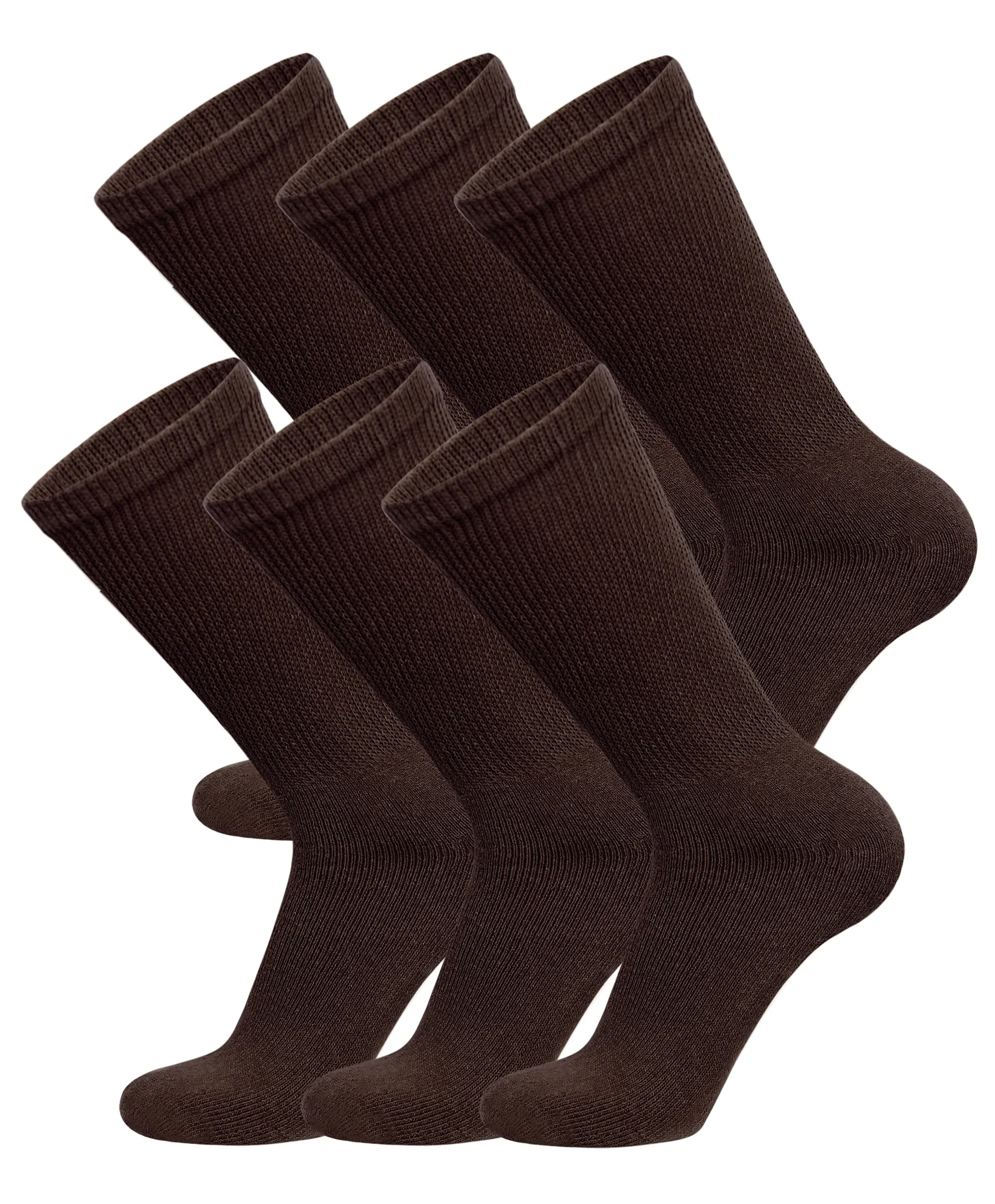 Big and Tall Diabetic Cotton Neuropathy Crew Socks, Size 13-16