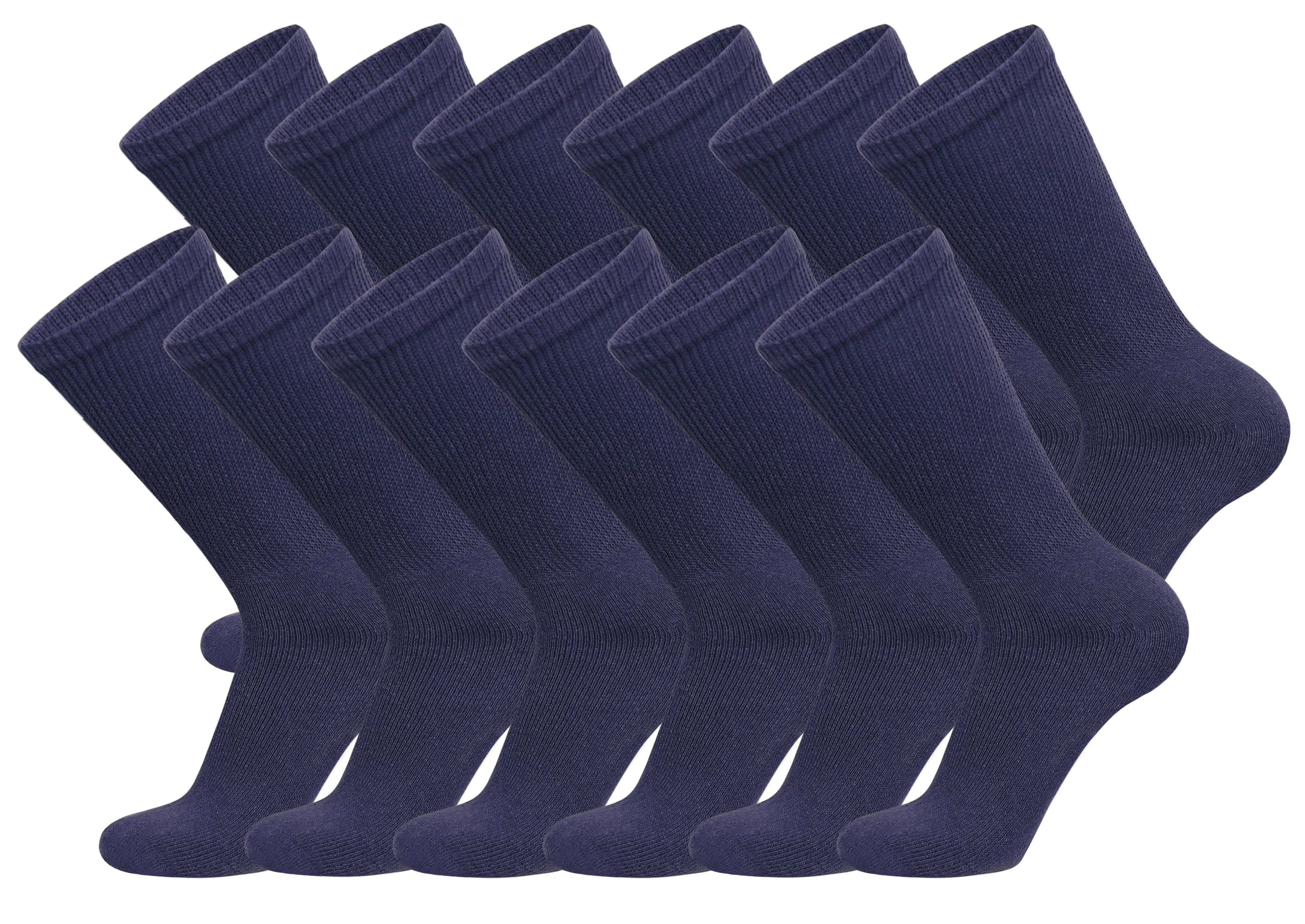 Big and Tall Diabetic Cotton Neuropathy Crew Socks, Size 13-16