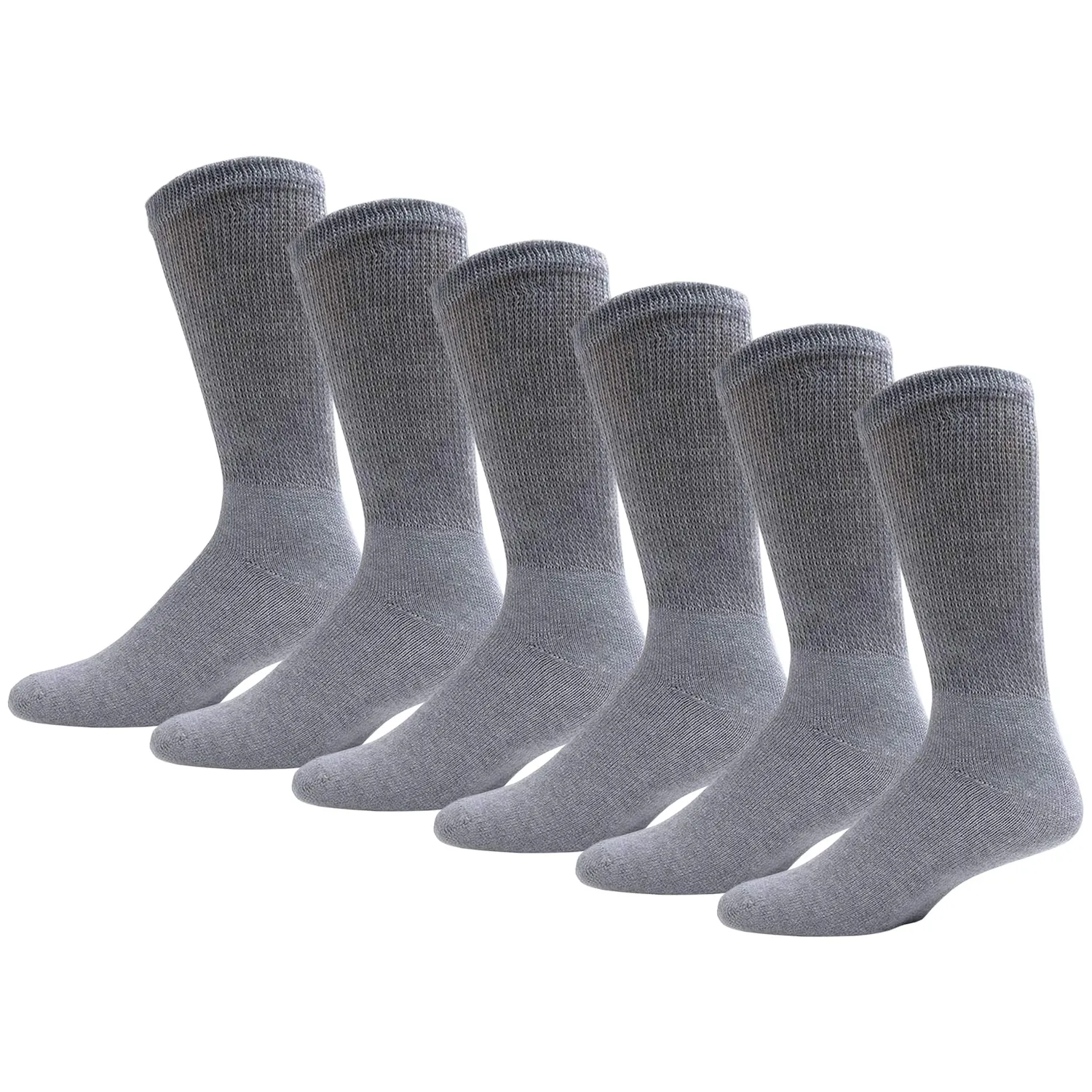 Big and Tall Diabetic Cotton Neuropathy Crew Socks, Size 13-16