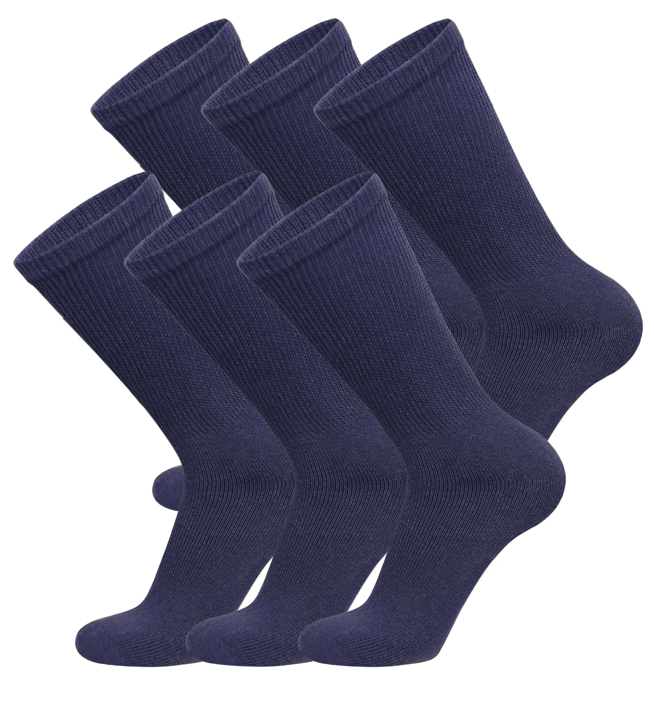 Big and Tall Diabetic Cotton Neuropathy Crew Socks, Size 13-16