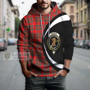 Binning Tartan Hoodie with Family Crest Circle Style