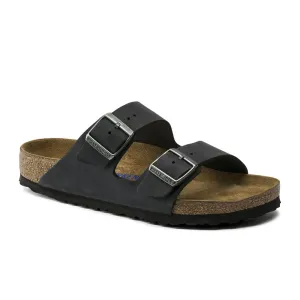 Birkenstock Arizona Soft Footbed Narrow Slide Sandal (Unisex) - Black Oiled Leather