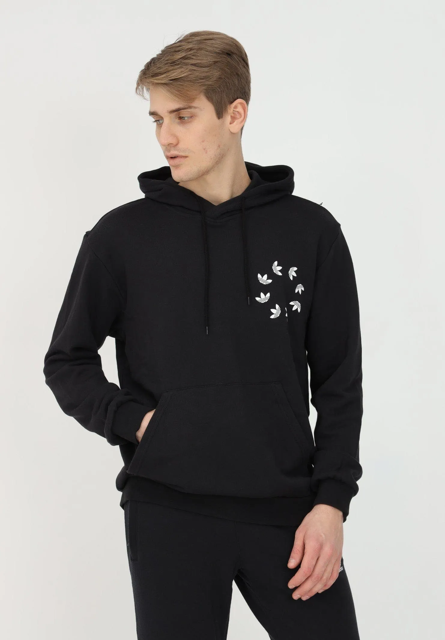 Black men's adicolor spinner hoodie