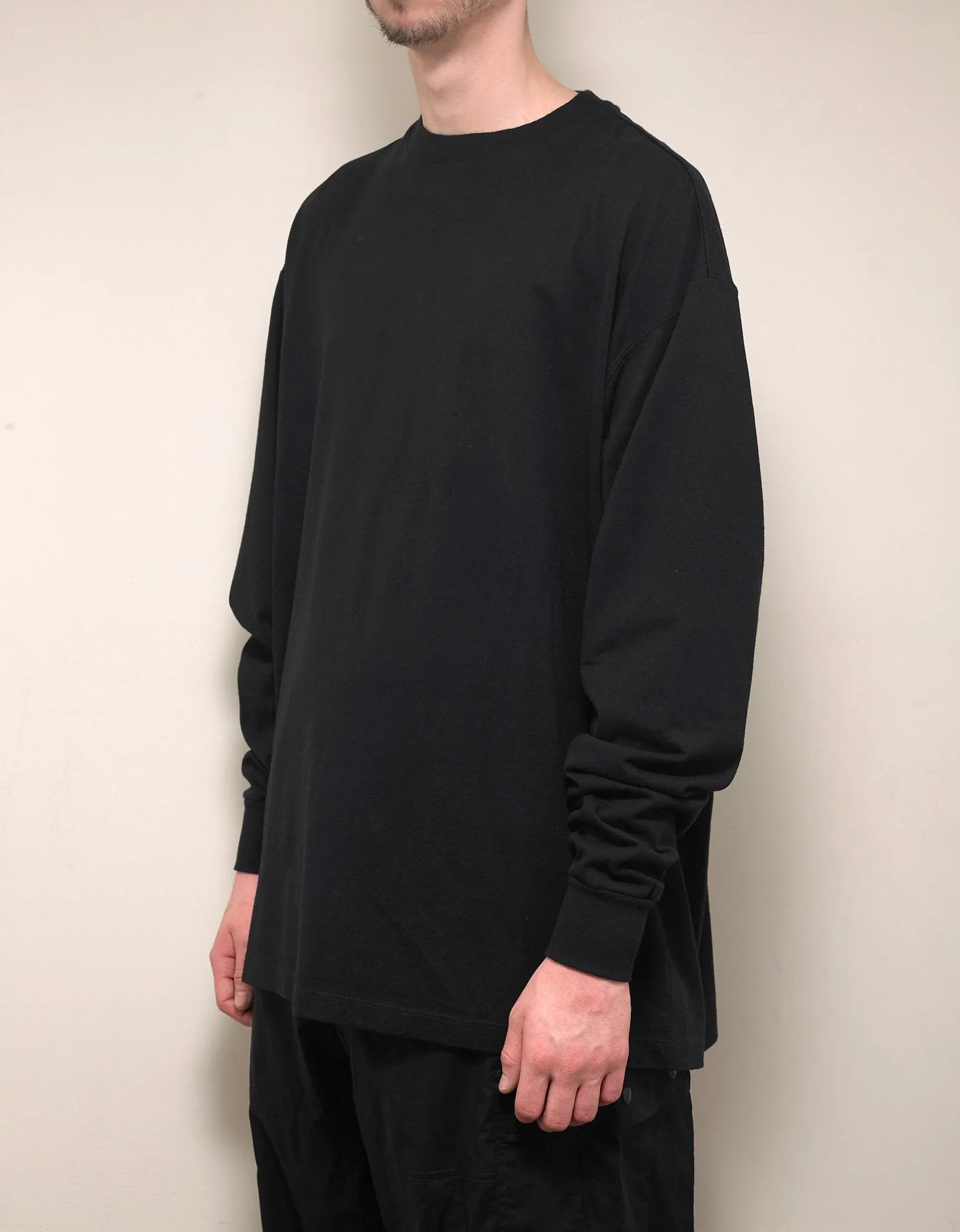 Black Printed Long Sleeve Skate T-Shirt