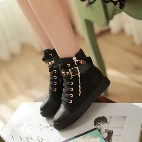 Black Straps Studs Sneakers Shoes SD02312