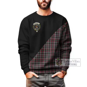 Borthwick Tartan Sweatshirt with Family Crest and Military Logo Style