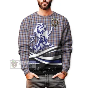 Boswell Tartan Sweatshirt with Alba Gu Brath Regal Lion Emblem