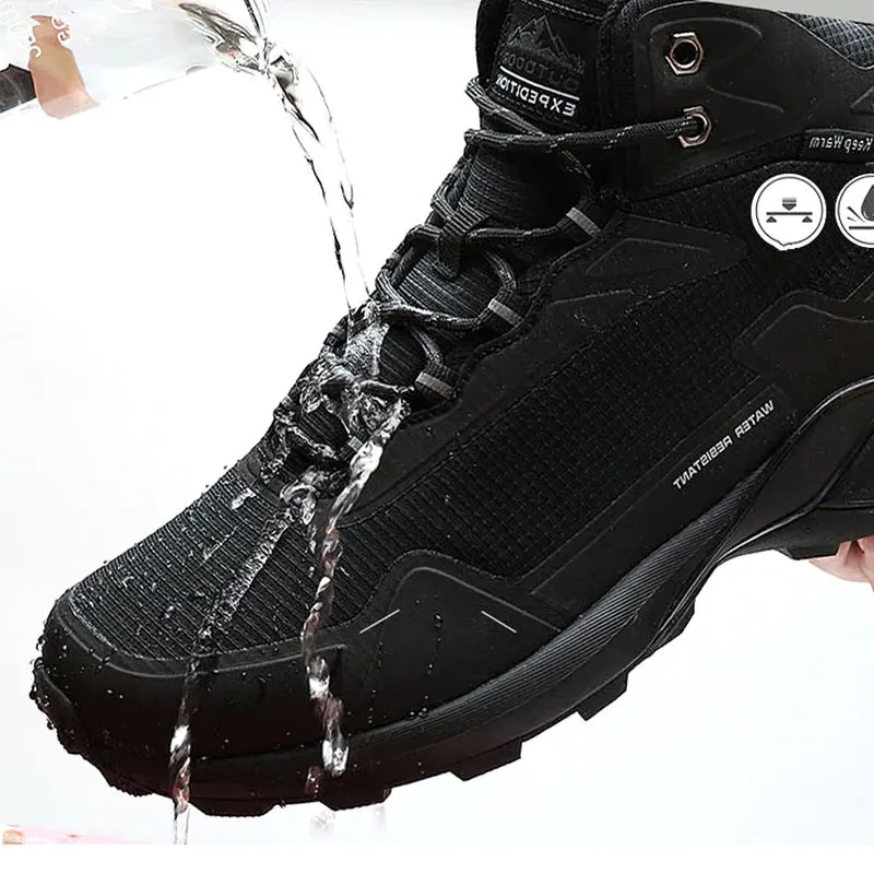 Brand Warm Men's Boots / Snow Waterproof Sneakers With Plush