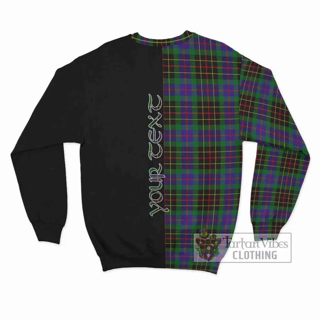 Brodie Hunting Modern Tartan Sweatshirt with Family Crest and Half Of Me Style