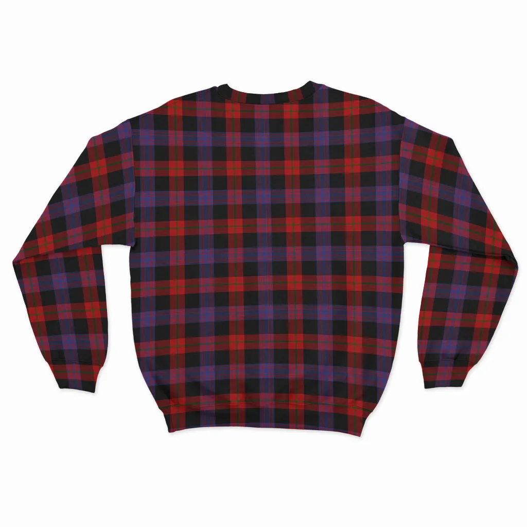 Broun Modern Tartan Sweatshirt with Family Crest