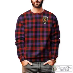 Brown (Broun) Tartan Sweatshirt with Family Crest