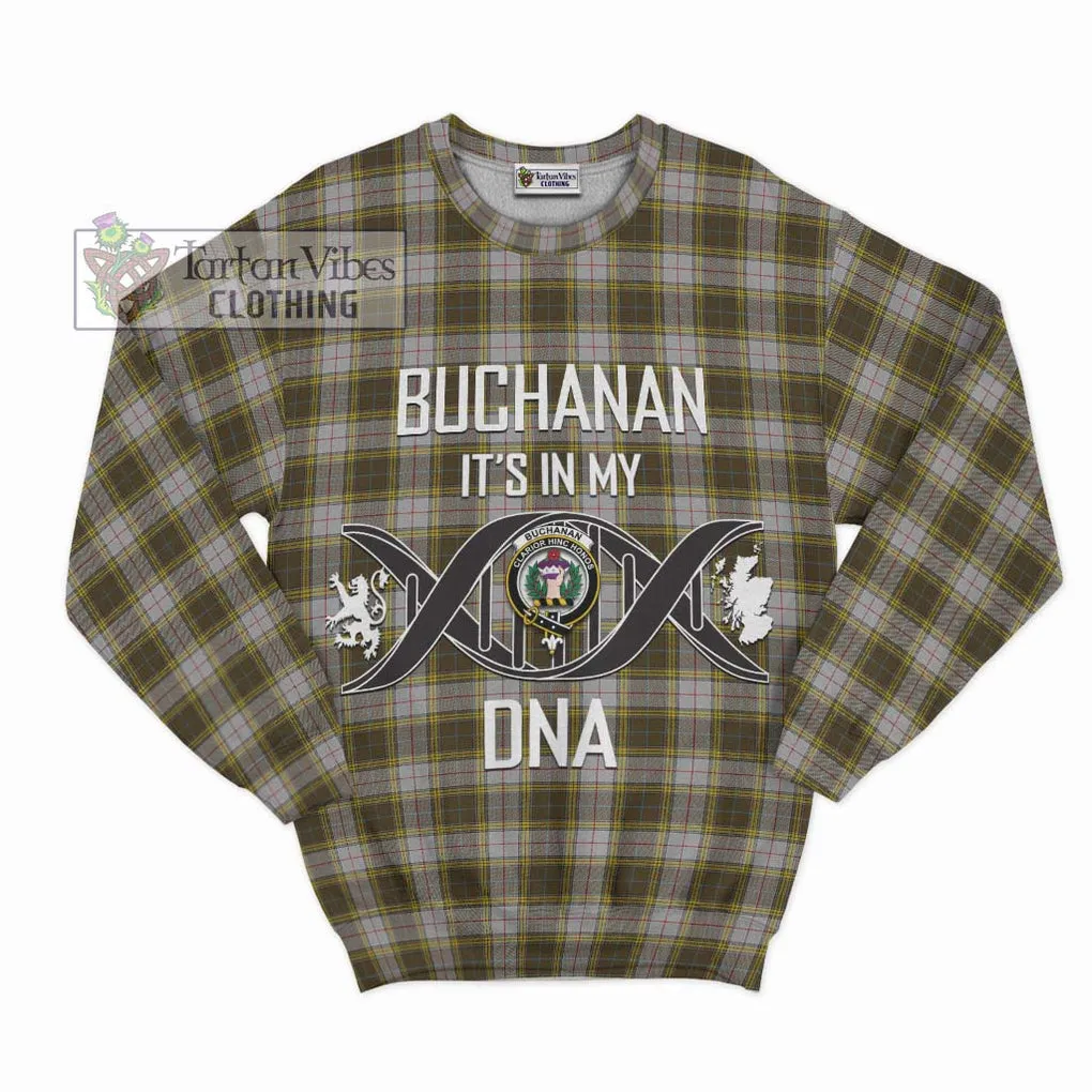 Buchanan Dress Tartan Sweatshirt with Family Crest DNA In Me Style