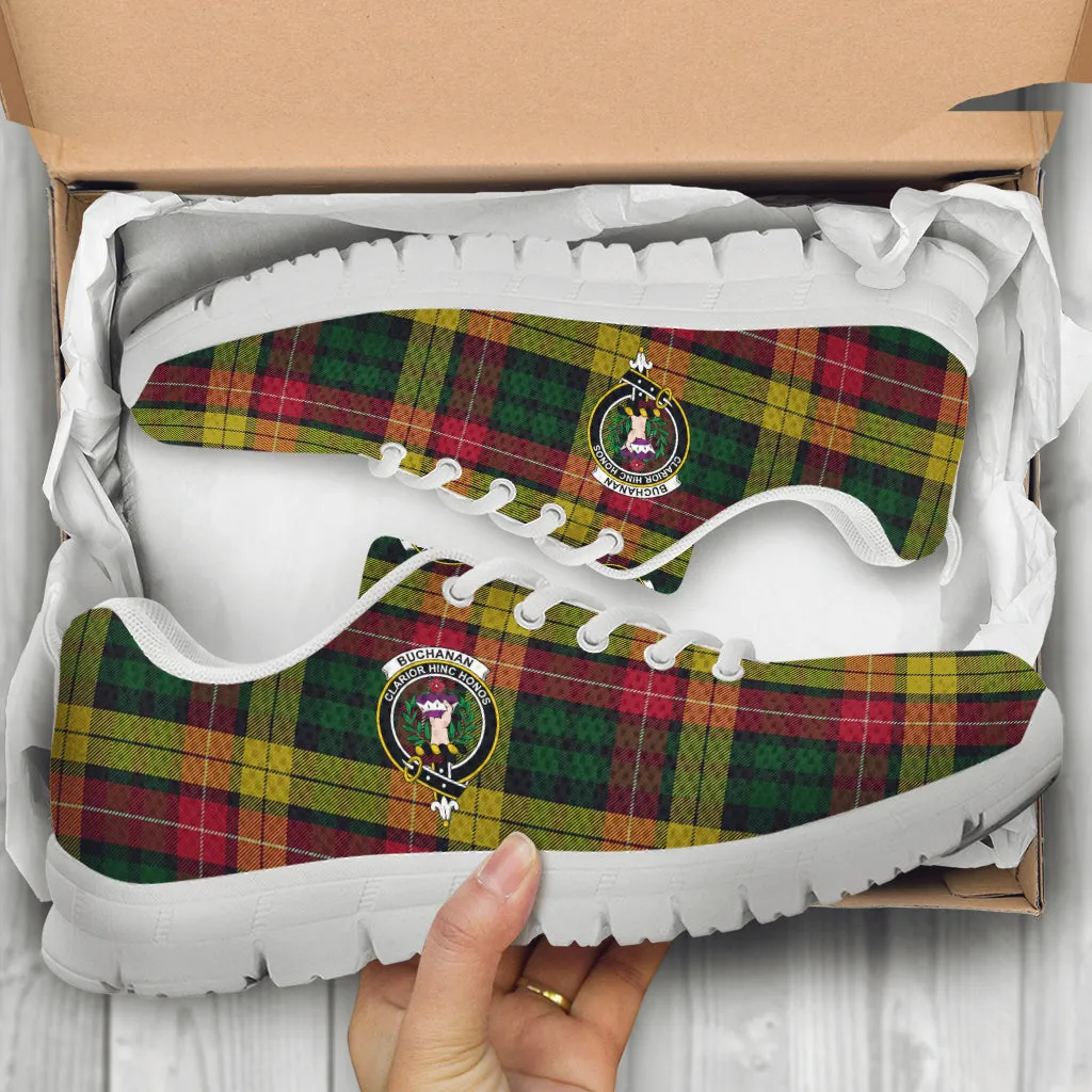 Buchanan Tartan Sneakers with Family Crest