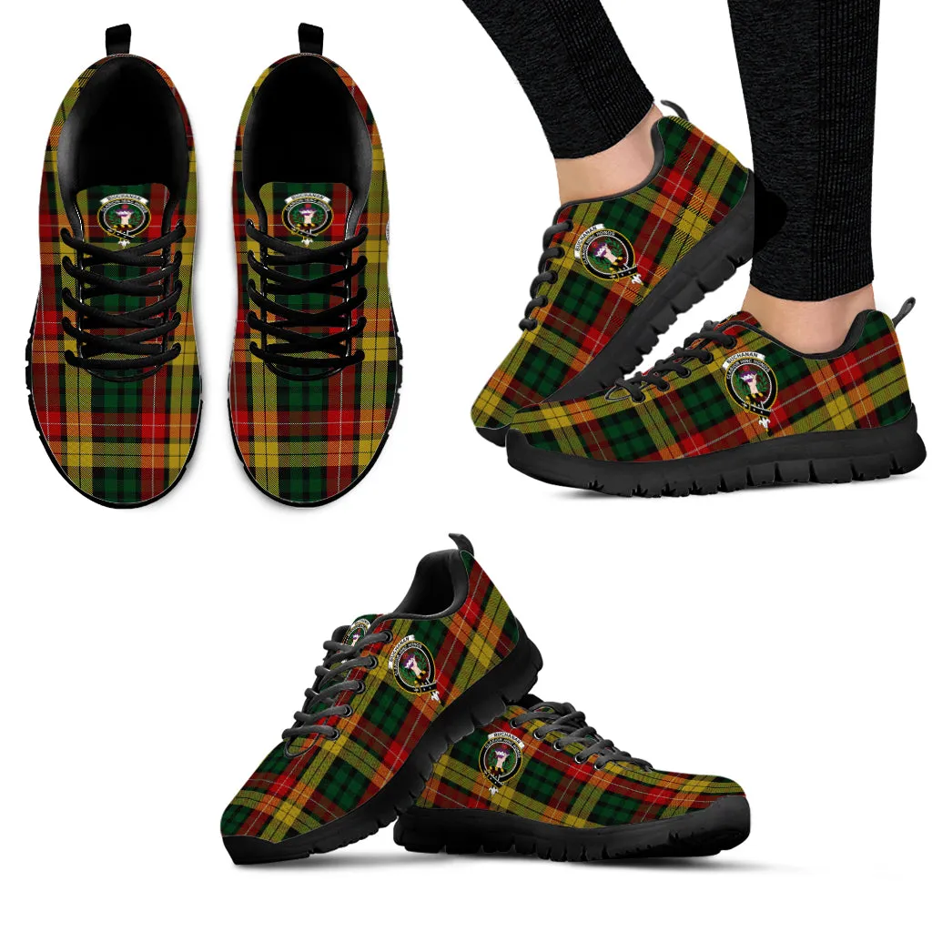 Buchanan Tartan Sneakers with Family Crest