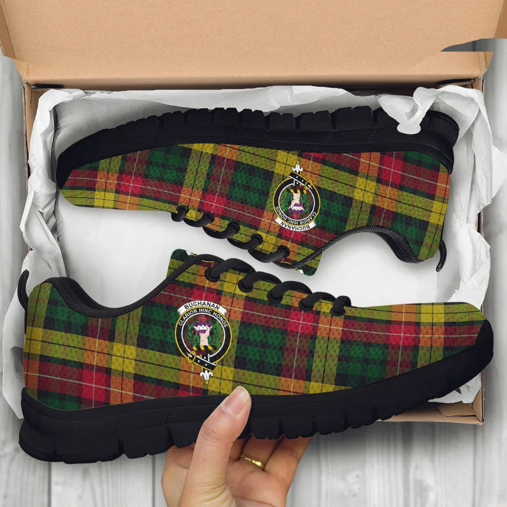 Buchanan Tartan Sneakers with Family Crest