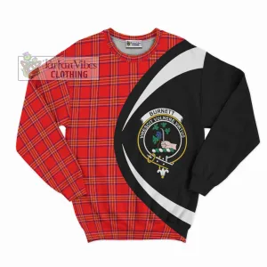 Burnett Modern Tartan Sweatshirt with Family Crest Circle Style