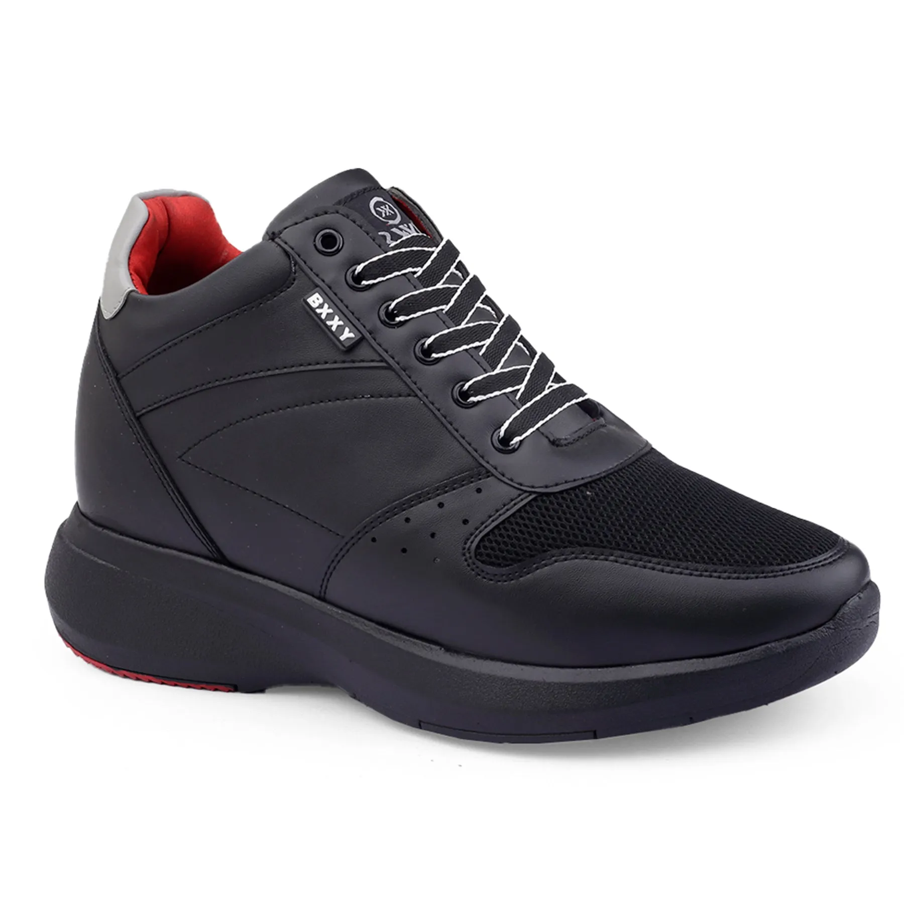 Bxxy Men's 3.5 Inch Hidden Height Increasing/ Elevator  Casual Lace up And Ankle Shoes With Pu Material