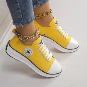 Canvas Shoes Women Fashion Platform Trainers