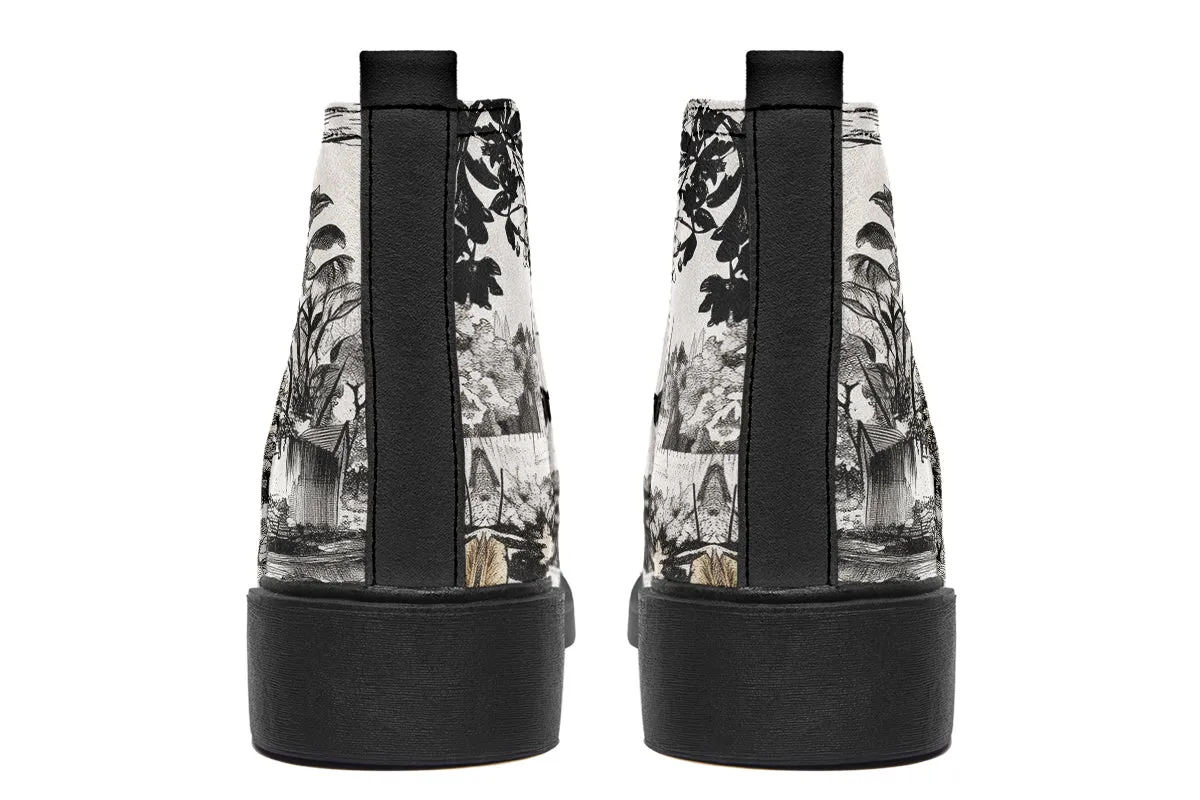 Castle in Bloom Chelsea Boots - Comfy Slip-On - Soft & Water-Resistant Micro-Suede Vegan Shoes