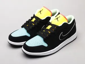 CE - AJ1 Black, blue and yellow stitching