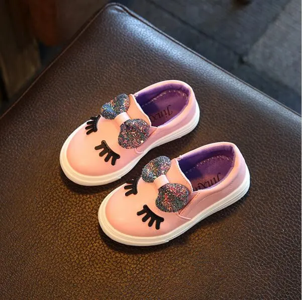 Children Shoes Girls Sneakers New Spring Autumn Cute Bow Fashion Princess Girls Shoes Kids Soft Casual Single Shoes Size 21-30