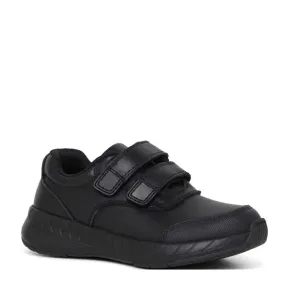 Clarks Hurry Black Leather School Shoe