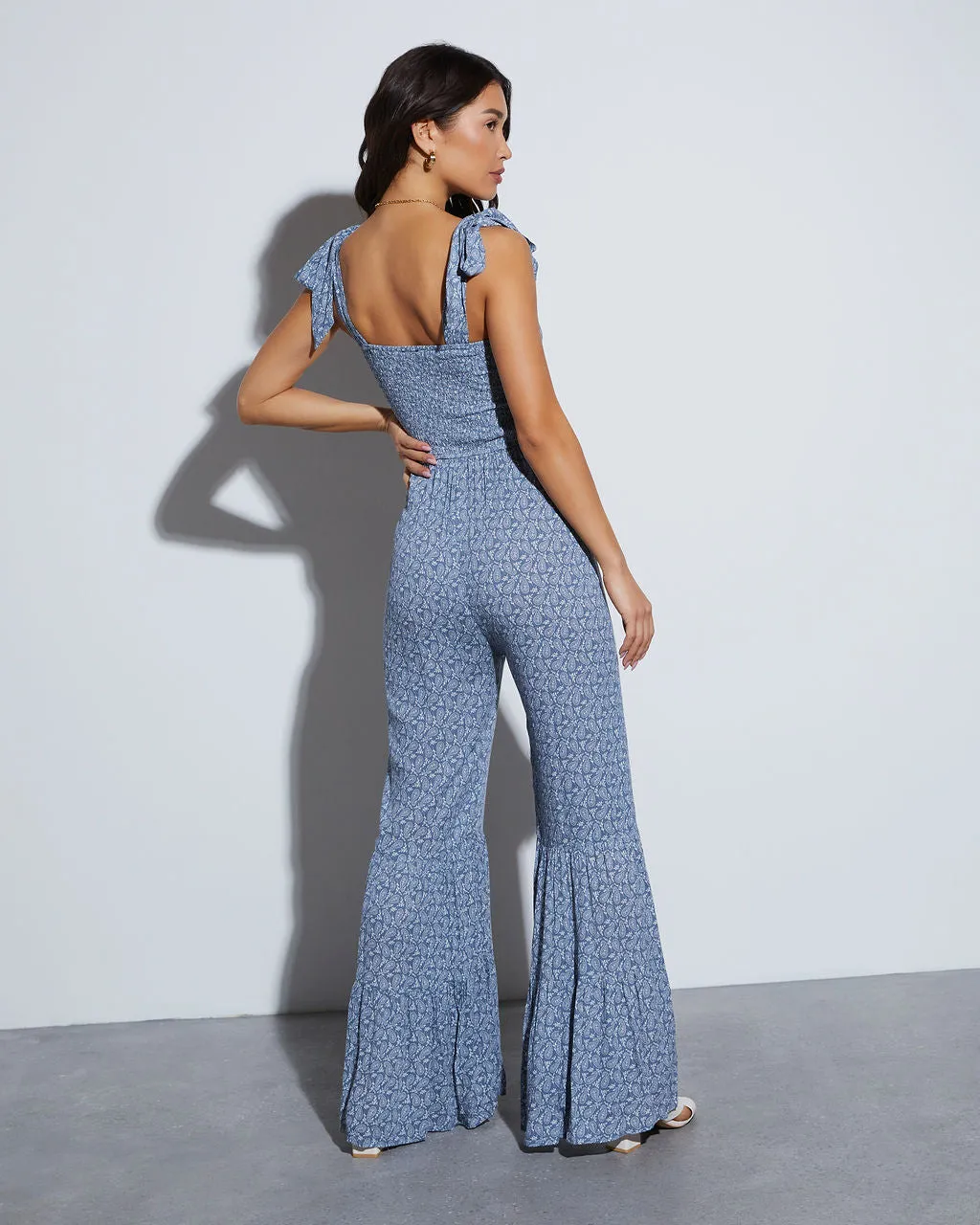 Coleport Smocked Flare Jumpsuit