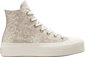 Converse Wmns Chuck Taylor All Star Platform High Fall Florals Sneakers - String, Brown