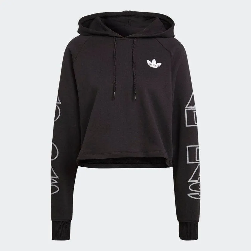 CROPPED LETTER HOODIE