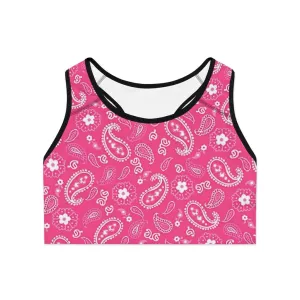 Crowgodshi Designer Pink Colors Sports Bra